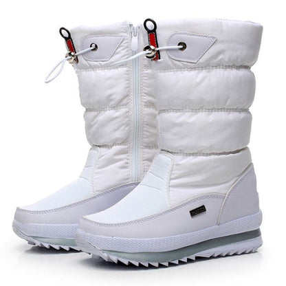 SnowGlam™ - Halkfria och Vattentäta Snöstövlar med Fuskpäls